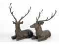 Two Decorative Resin Elk