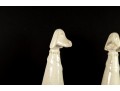 Elongated Ceramic Hound Sculptures