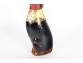 Italian Amber Empoli Glass Dog Vino Rosso 
