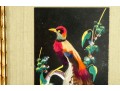Four Chinese Feather Framed Art Panels