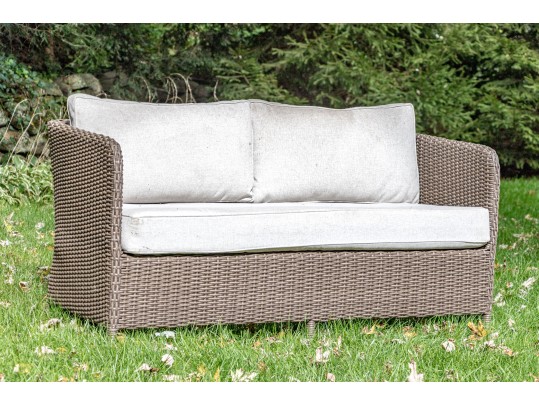 Resin Rattan Framed Loveseat Sofa