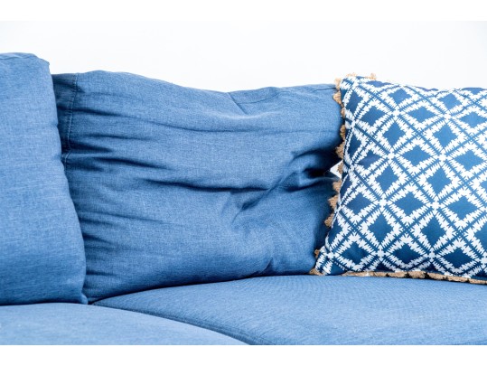 Modern Loveseat With Accent Pillows