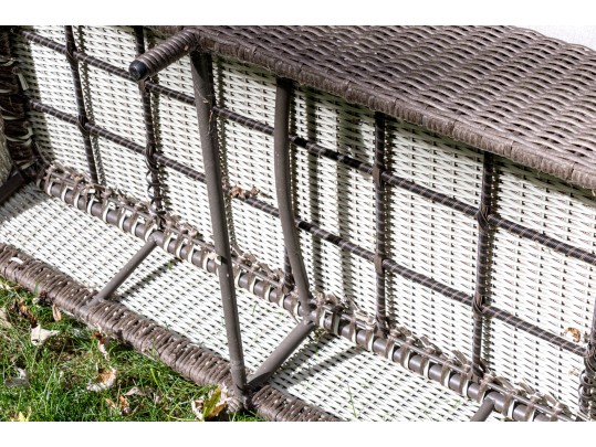 Resin Rattan Framed Loveseat Sofa