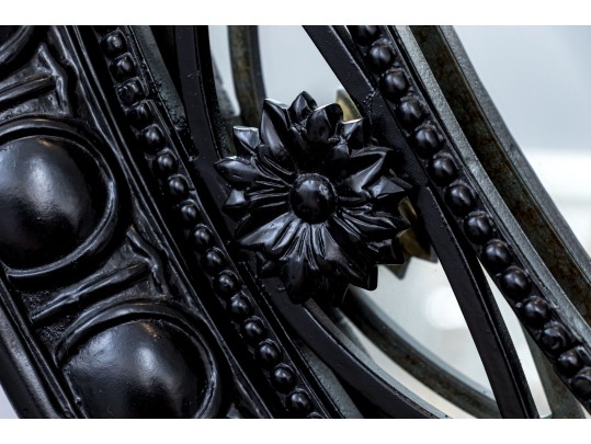 Ebonised Oval Framed Mirror