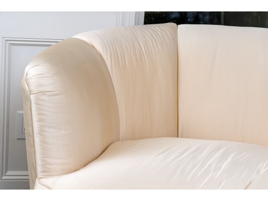 Henredon Custom Silk Upholstered Loveseat Sofa