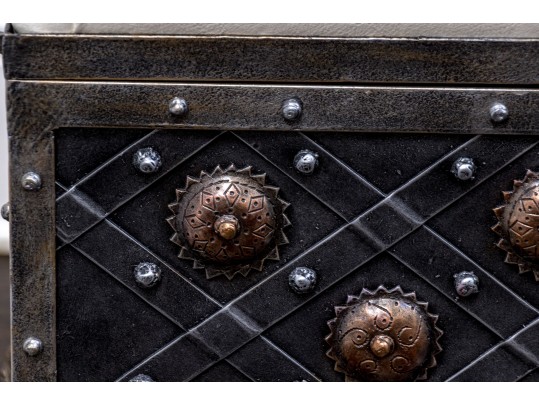 Gothic Style Custom Upholstered Storage Bench
