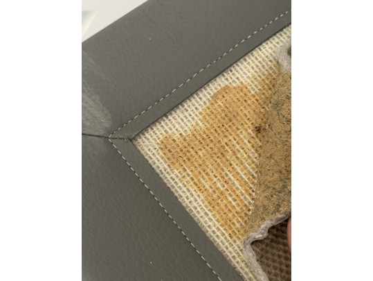 Custom Accent Carpet With Leather Trim, 8'-3/4