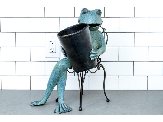 Decorative Frog Form Wine Cooler
