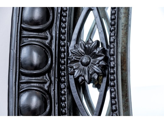 Ebonised Oval Framed Mirror