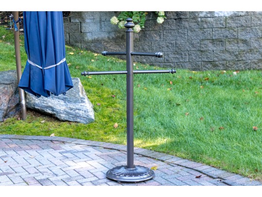 Outdoor Pool Towel Rack, Probably Frontgate