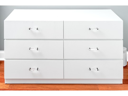 Six Drawer Chest With Lucite Pulls