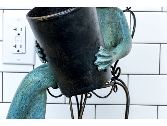 Decorative Frog Form Wine Cooler