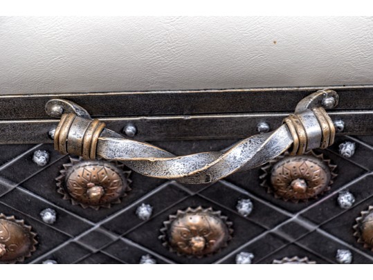 Gothic Style Custom Upholstered Storage Bench