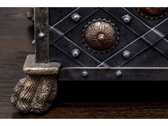 Gothic Style Custom Upholstered Storage Bench