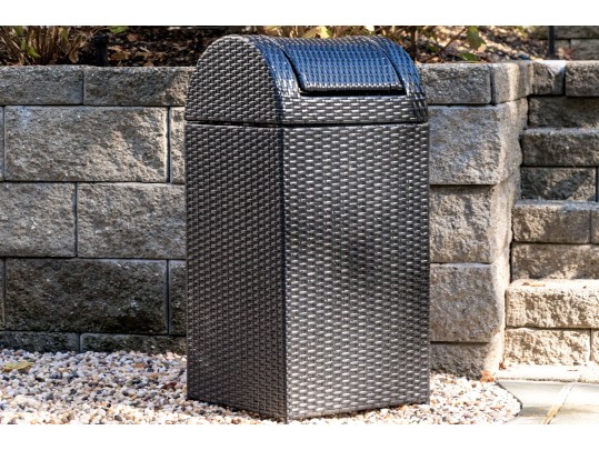 Safavieh Resin Wicker Garbage Bin