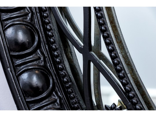 Ebonised Oval Framed Mirror