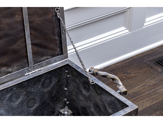 Gothic Style Custom Upholstered Storage Bench