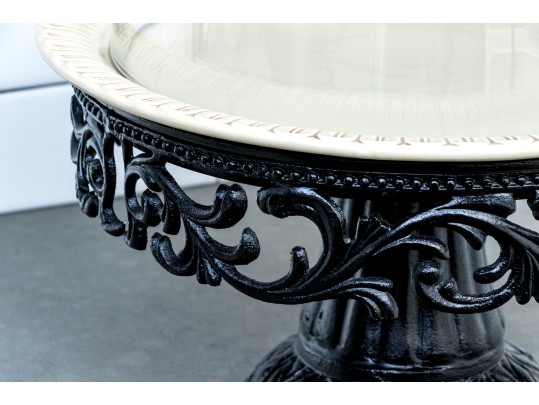 Ornate Cake Display Stand With Glass Cloche