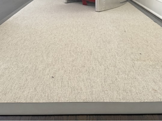Custom Accent Carpet With Leather Trim, 8'-3/4