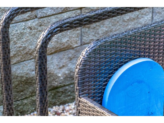 Resin Wicker Pool Caddy, Probably Frontgate 