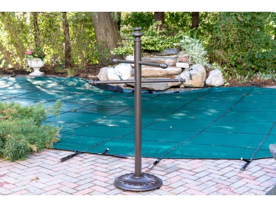 Outdoor Pool Towel Rack, Probably Frontgate