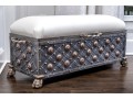 Gothic Style Custom Upholstered Storage Bench