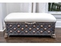 Gothic Style Custom Upholstered Storage Bench