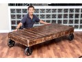 Awesome Vintage Rail Cart Style Cocktail Table