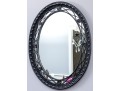 Ebonised Oval Framed Mirror