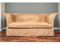 Custom Suede Upholstered Settee