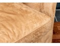 Custom Suede Upholstered Settee