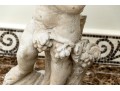 Pair Of Cast Stone Neoclassical Putti With Grape Clusters