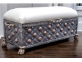 Gothic Style Custom Upholstered Storage Bench