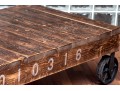 Awesome Vintage Rail Cart Style Cocktail Table