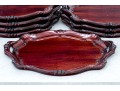 Set Of Eight Neiman Marcus Carved Wood Serving Trays