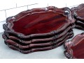 Set Of Eight Neiman Marcus Carved Wood Serving Trays