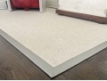 Custom Accent Carpet With Leather Trim, 8'-3/4