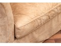 Custom Suede Upholstered Settee