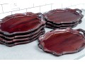 Set Of Eight Neiman Marcus Carved Wood Serving Trays