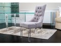 Lavish Upholstered Side Chair On Lucite Legs