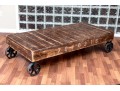 Awesome Vintage Rail Cart Style Cocktail Table