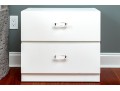 Pair Of White Nightstands With Lucite Pulls