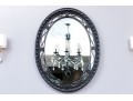 Ebonised Oval Framed Mirror