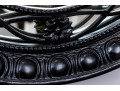 Ebonised Oval Framed Mirror