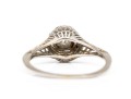 14k White Gold Vintage Filigree And Diamond Ring, App. 0.10 CTS, Size 7.25