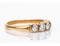 14k Yellow Gold Striking Bar Set Diamond Band Ring, App. 0.62 TCW, Size 5.5-