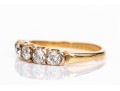 14k Yellow Gold Striking Bar Set Diamond Band Ring, App. 0.62 TCW, Size 5.5-