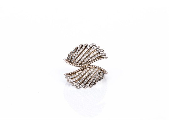 Pandora Sterling Silver Collection Of Crystal Set Wing, Feather And Butterfly Motif Jewelry