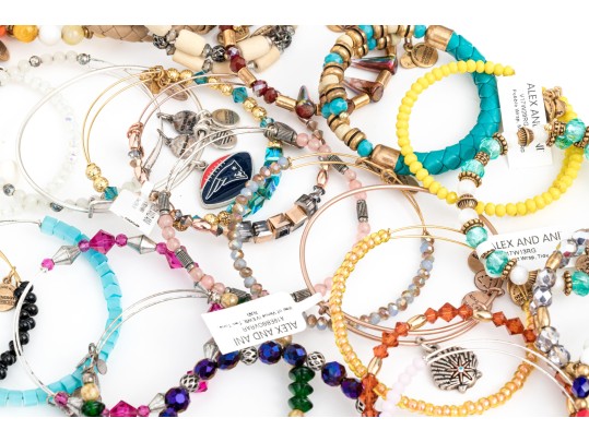 Alex + Ani Extensive Collection Of Vintage 66 And Infused With Energy Bracelets