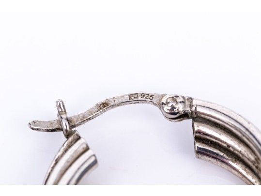 Sterling Silver Collection Of Hoop Earrings And Earrings Jackets